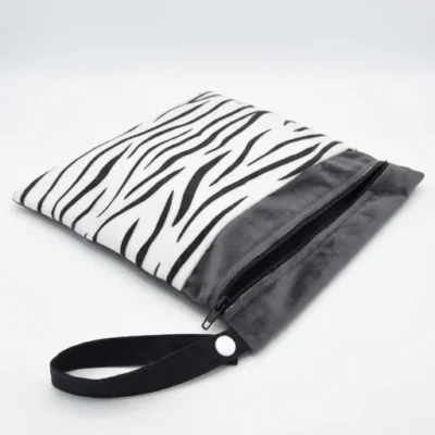 Pochette double hermétique et zipée Zèbre – Prix cassé