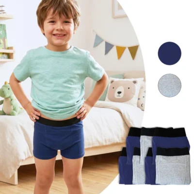 Lot de 7 boxers /culottes d’apprentissage propreté | 3 à 8 ans – couleurs au choix