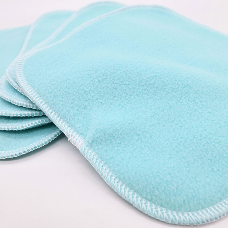 6 grandes lingettes lavables bébé en bambou Double épaisseur – Opaline – Image 3