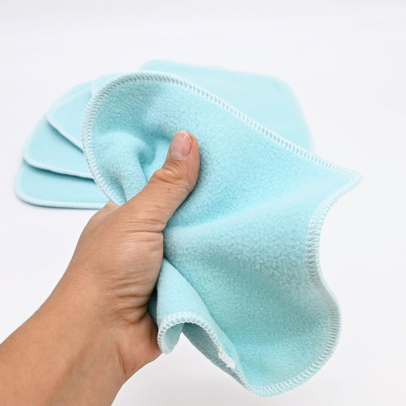 6 grandes lingettes lavables bébé en bambou Double épaisseur – Opaline – Image 4