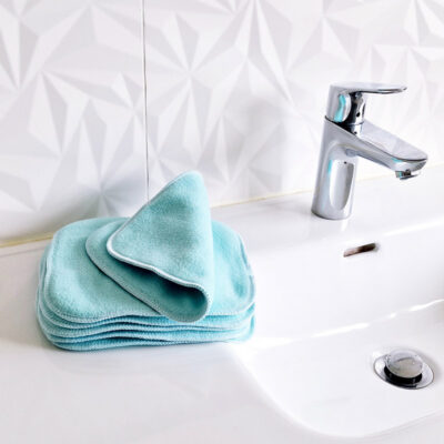 6 grandes serviette visage, lingettes en bambou – Épaisses