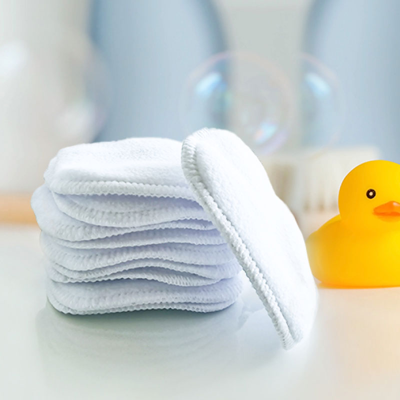 40 lingettes démaquillantes lavables en bambou – Blanc – Image 2