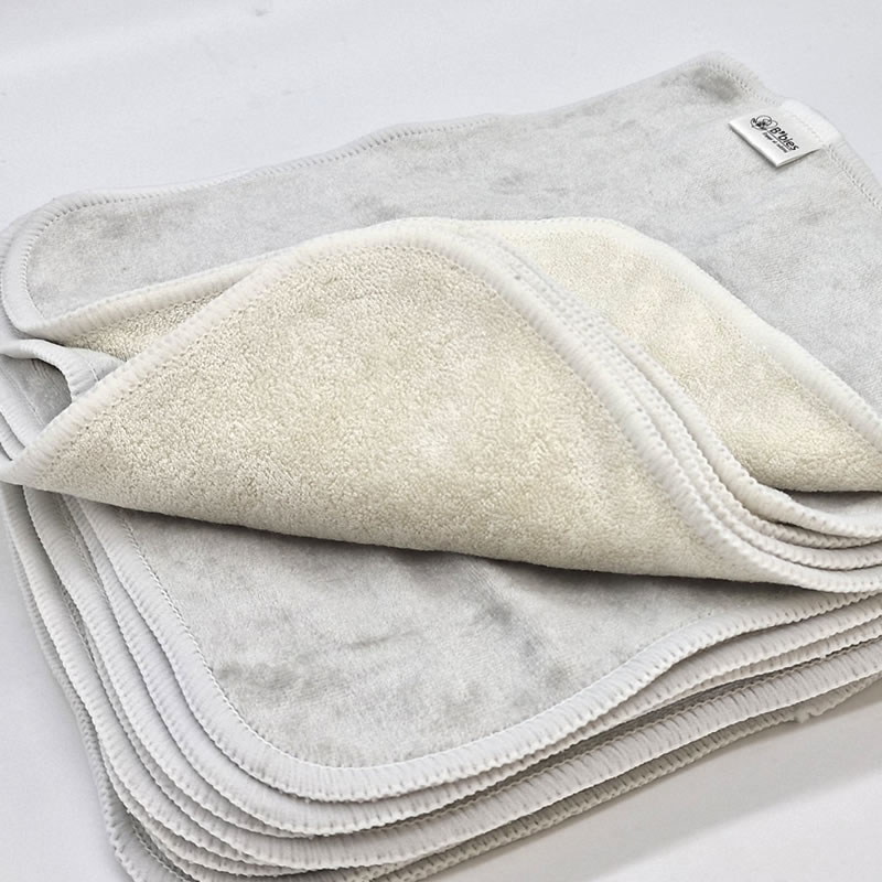 5 grandes lingettes lavables - Velours et pulpe de bambou – Coloris au choix – Image 16