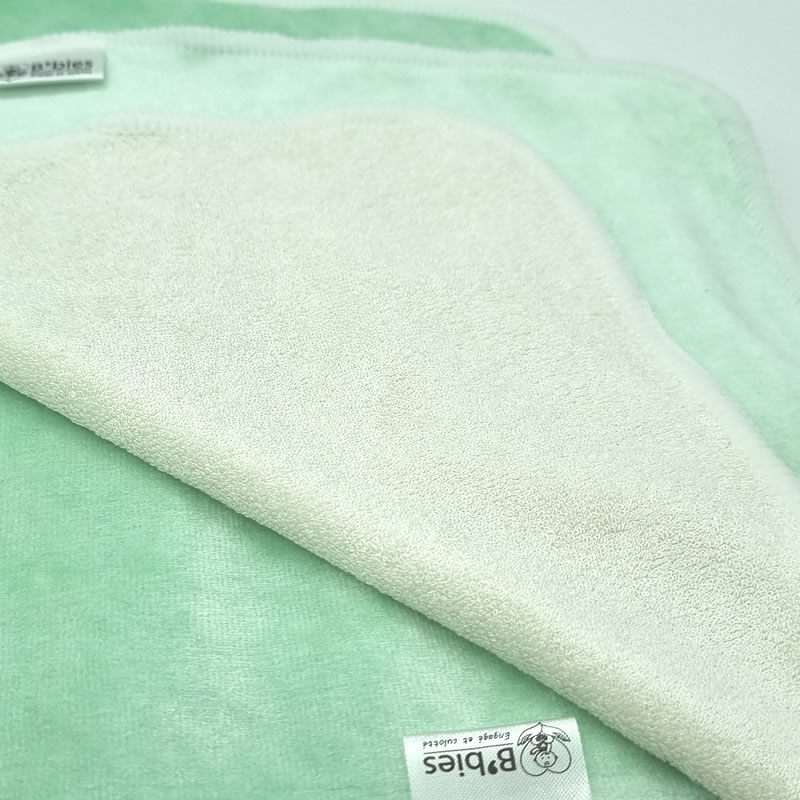 5 grandes lingettes lavables - Velours et pulpe de bambou – Coloris au choix – Image 14