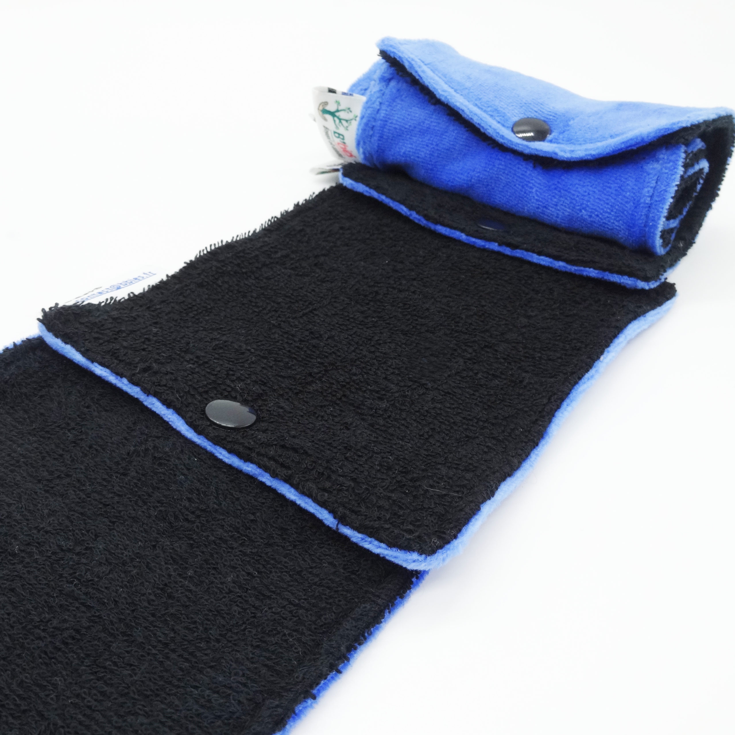 Papier toilette lavable - 5 rectangles - Bleu Barbeau – Image 4