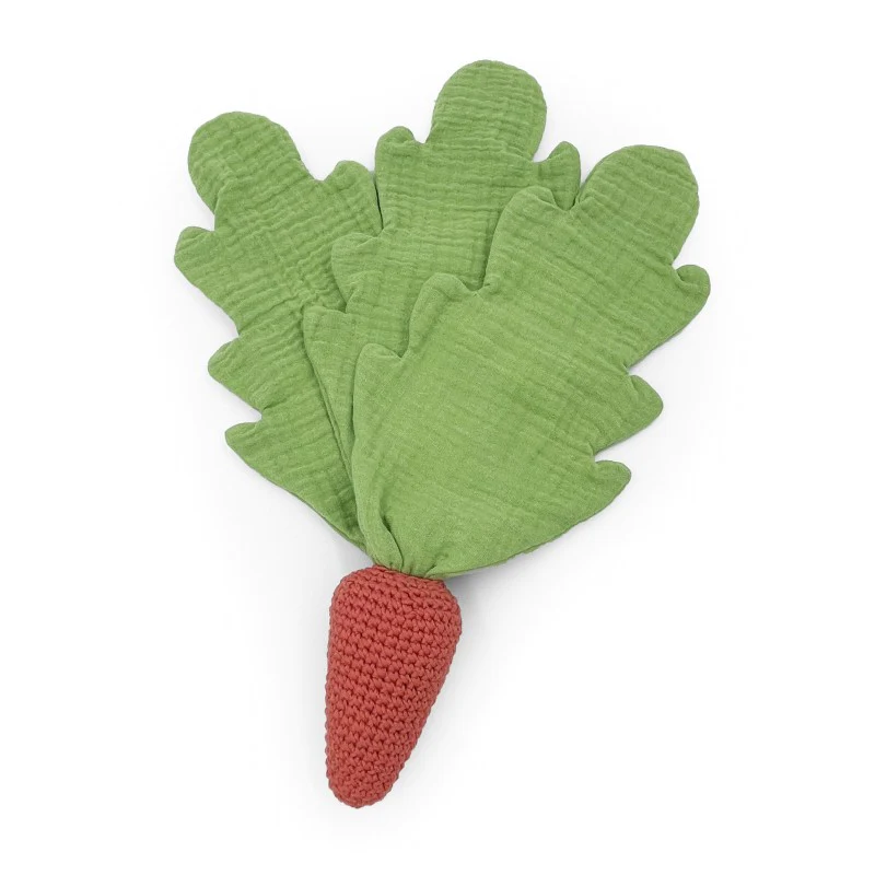 Doudou pour bébé en coton - carotte - Muym Veggy Toys – Image 2