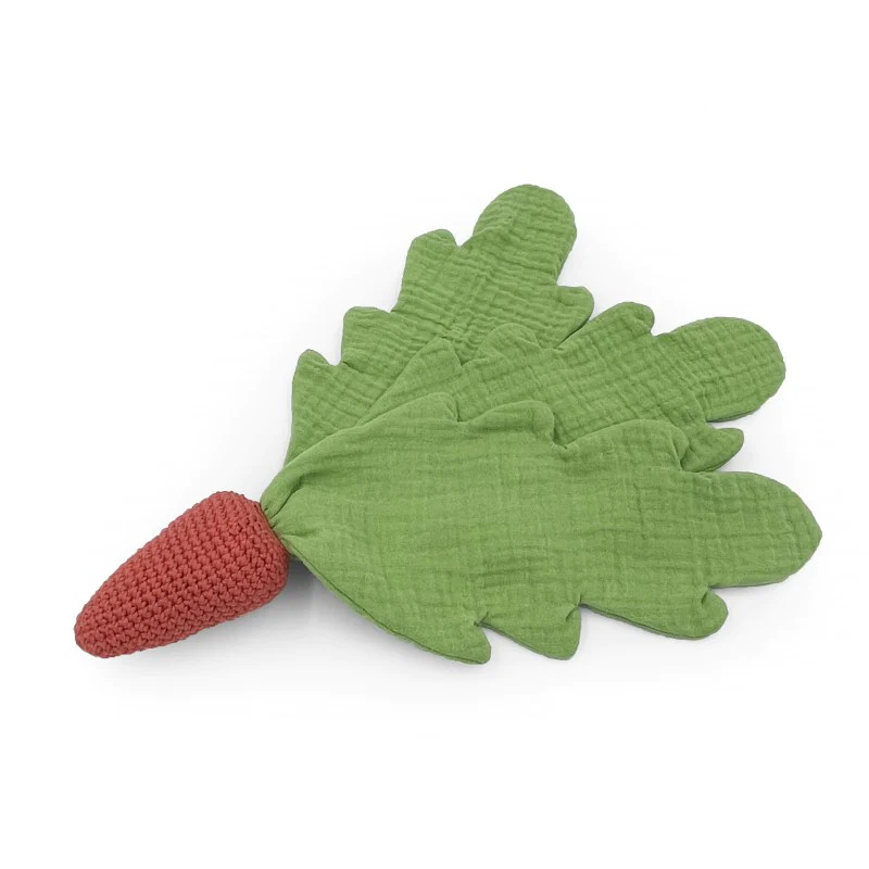Doudou pour bébé en coton - carotte - Muym Veggy Toys – Image 3