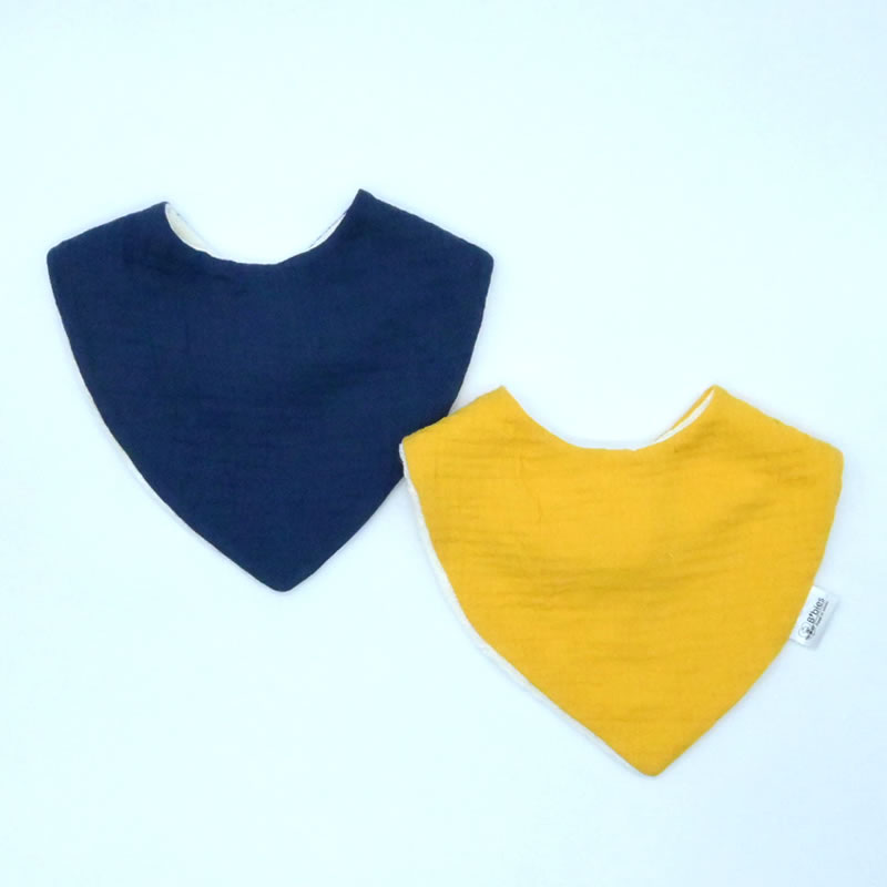 Lot de 6 bavoirs bandanas, idéal salive poussée dentaire - Gaze de coton et bambou - A choisir – Image 13