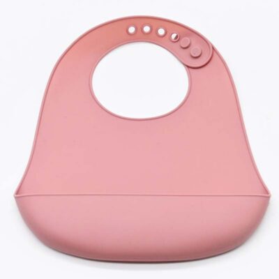 Bavoir en silicone avec récupérateur – coloris au choix