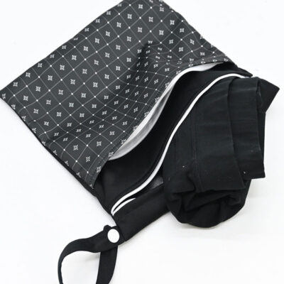 Pochette double (transport culotte menstruelle / serviette lavable) – Carreaux d’antan
