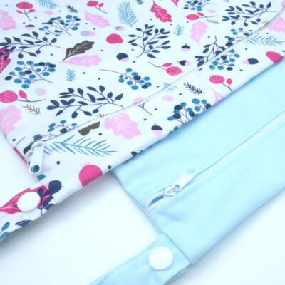 2 Sacs (M) zippés imperméables (Capacité 8-10 couches lavables) –  Ciel et Baies