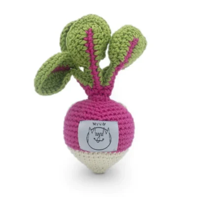 Hochet pour bébé en coton – Radis – Muym Veggy Toys