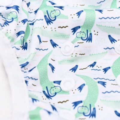 Couche de bain lavable – Croco en RTT