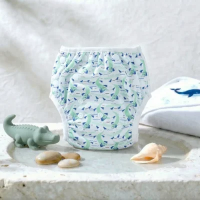 Couche de bain lavable – Croco en RTT