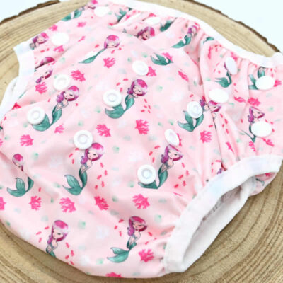 Couche de bain lavable – Sirène