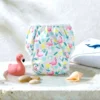 Couche de bain lavable – Flamant