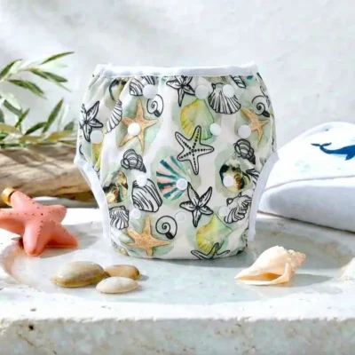 Couche de bain lavable – Coquillages