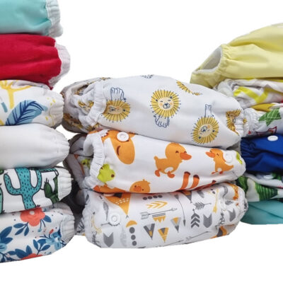 Pack mixte 52 pièces – Couches lavables TE1/TE2 bambou de 3 à 17 kg