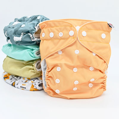 Lot 5 Couches lavables Tout en un (Te1) – Microfibre