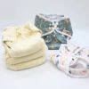 Lot de 3 couches lavables de nuit complètes (culotte de protection + couche absorbante)