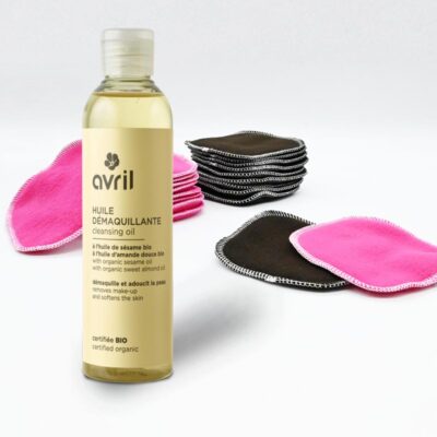 Kit démaquillage peaux sèches : Huile démaquillante Bio Avril + 20 lingettes