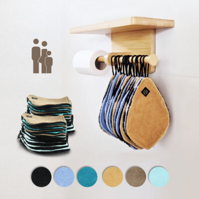 Papier toilette lavable – kit pour famille 3 personnes – LaFeuille