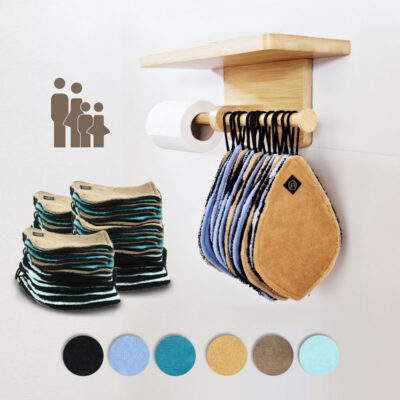 Papier toilette lavable – kit pour famille 4 personnes – Lafeuille