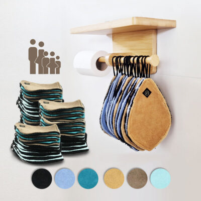 Papier toilette lavable – kit pour famille 5 personnes – Lafeuille