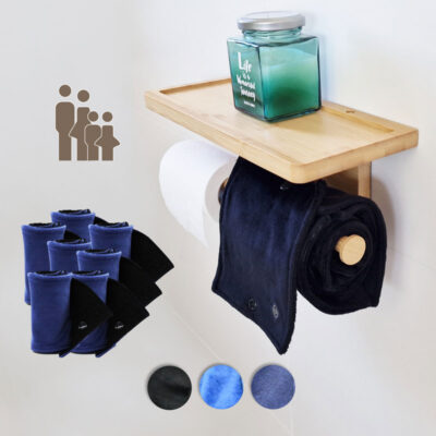 kit famille 4 personnes – Papier toilette lavable Lafeuille – 50 pièces rectangulaires