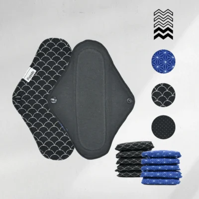 10 serviettes lavables (Gamme S) – Flux léger à moyen – Mypads