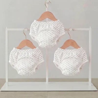 3 culottes d&rsquo;apprentissage de la propreté – pois gris