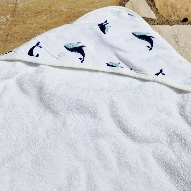 Cape de bain ultra épaisse et absorbante bébé 75x75 cm – Image 4
