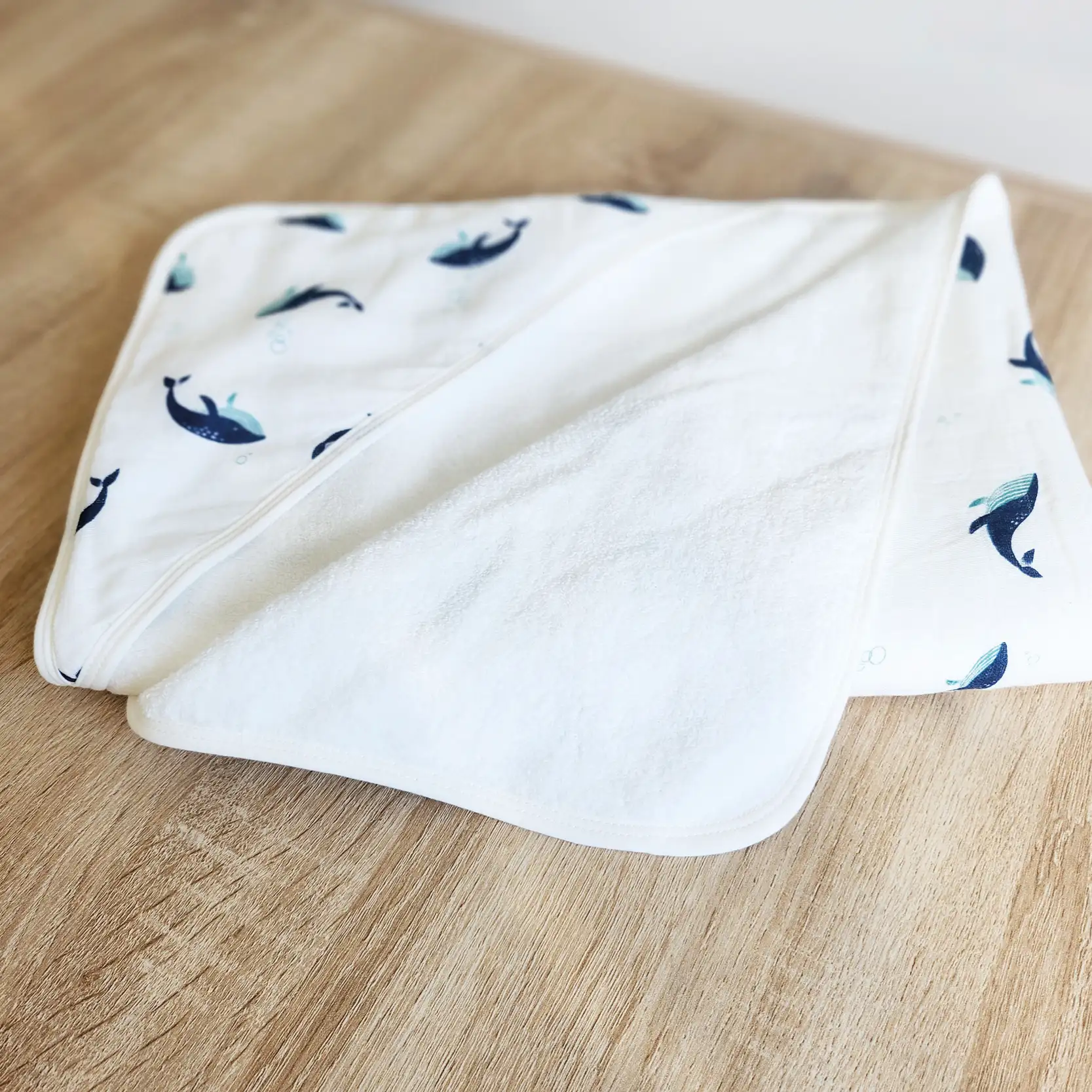 Cape de bain ultra épaisse et absorbante bébé 75x75 cm – Image 3