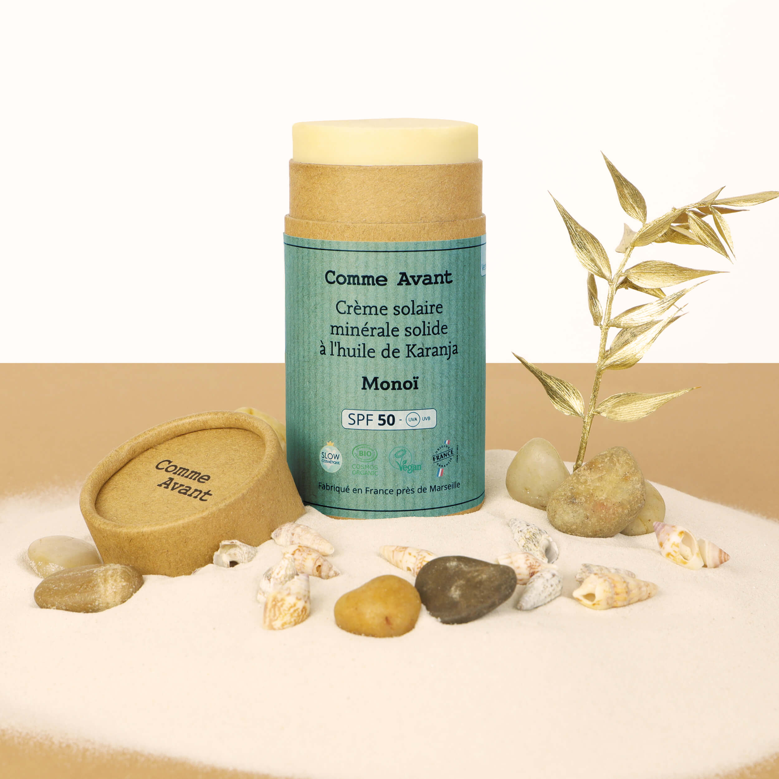 Crème protection solaire SPF50 Minérale BIO - Monoi