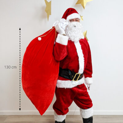 2 hottes Père Noël – 130 X 70 cm – grande qualité