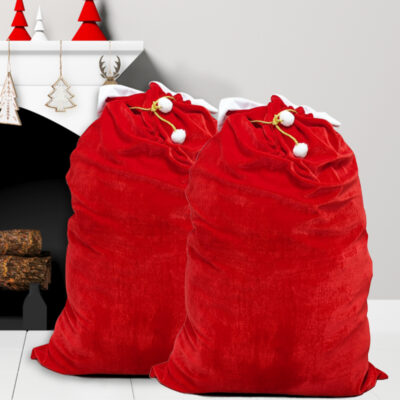 2 hottes Père Noël – 130 X 70 cm – grande qualité