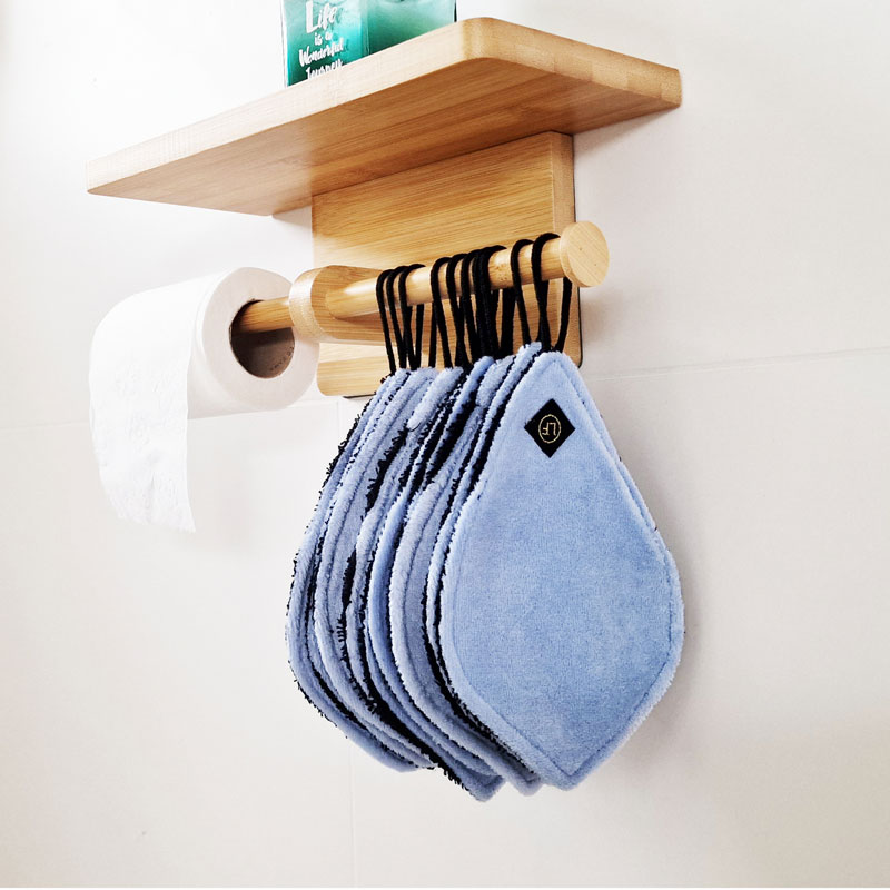 Papier toilette lavable - 5 Feuilles - Bleu de provence