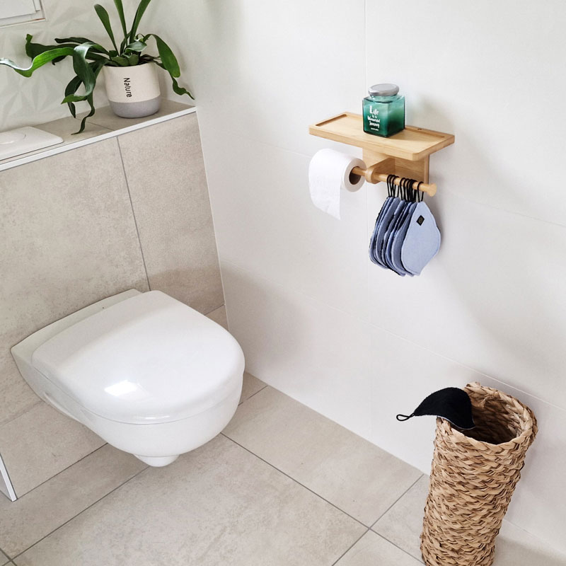 Papier toilette lavable - 5 Feuilles - Bleu de provence – Image 6