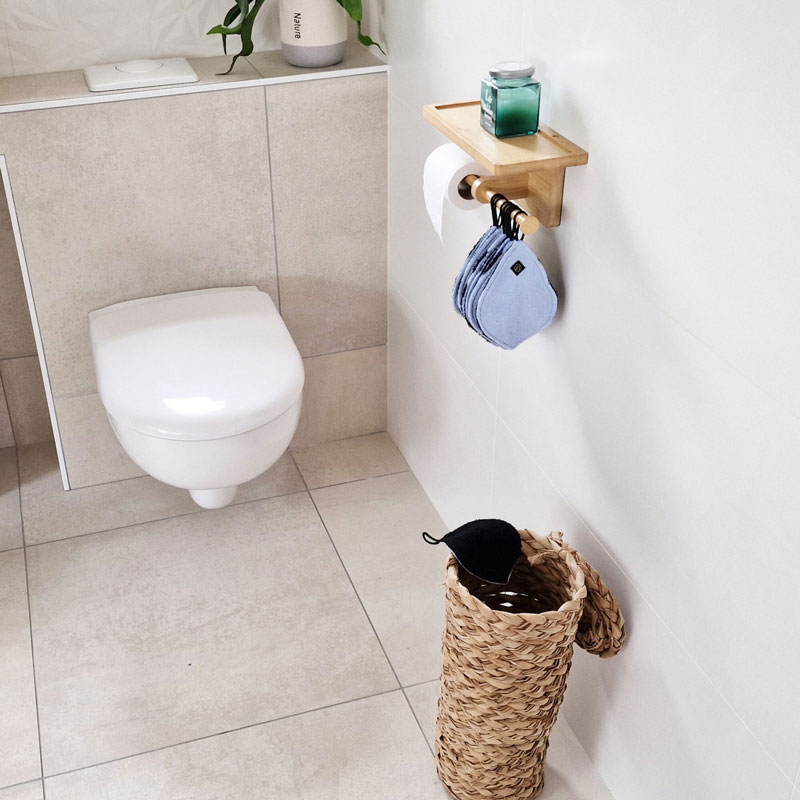 Papier toilette lavable - 5 Feuilles - Bleu de provence – Image 7