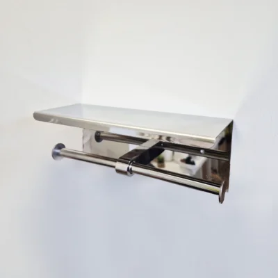 Porte papier toilette double – Argenté
