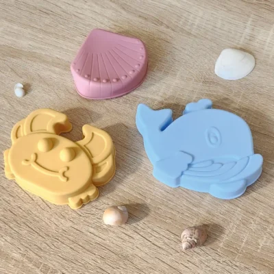 3 moules animaux marins en silicone – Océan