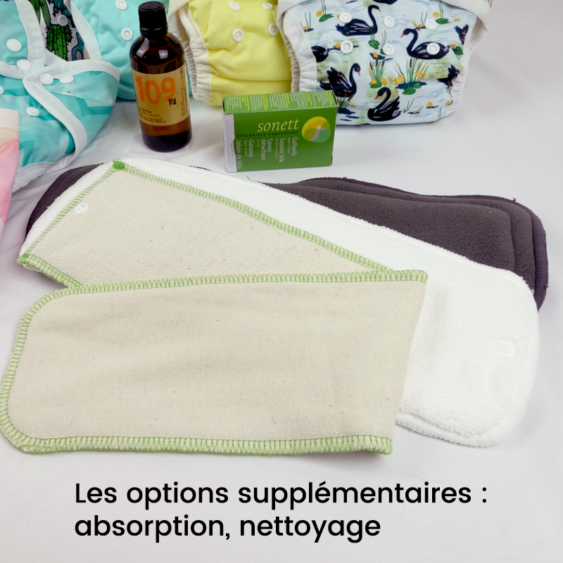 Lot de 25 couches lavables Bambou (inclus 25 inserts), modèle Tout-en-un (TE1) – Image 16