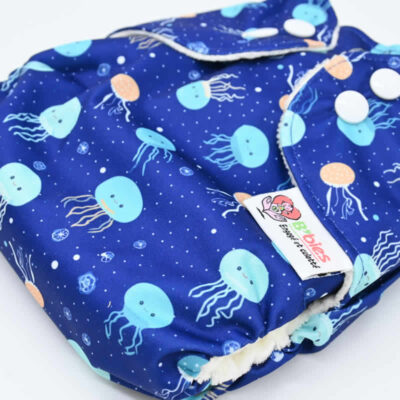 Couche lavable naissance – 2 à 5 kilos – Méduses des abymes