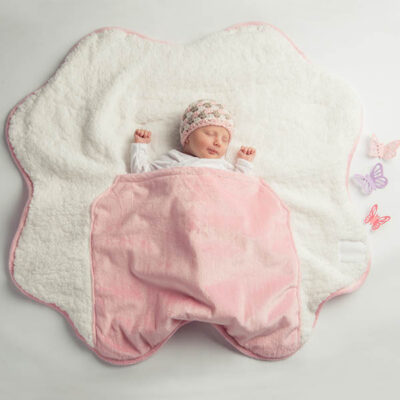 Nid d&rsquo;ange universel – 0-6 mois – Rose minky (tout doux)
