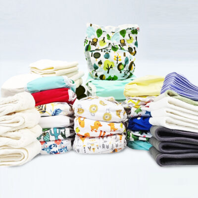 Pack mixte 52 pièces – Couches lavables TE1/TE2 bambou de 3 à 17 kg