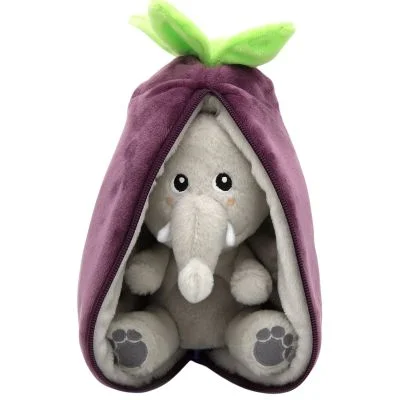 Peluche Eléphant/Aubergine – Les Déglingos