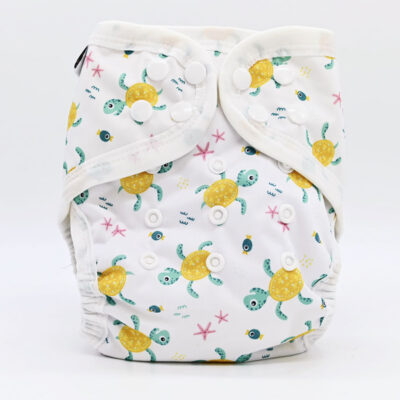 Couche lavable Te1 (Tout en Un) Bambou – Samy la tortue
