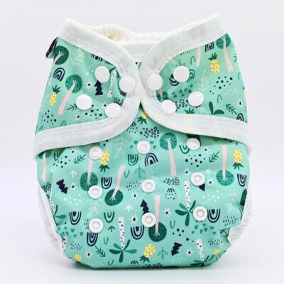 Couche lavable Te1 (Tout en Un) Bambou – Jungle en folie