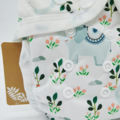 Couche lavable Te1 (Tout en Un) Bambou – Éléphant Tendresse