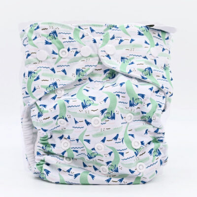 Couche lavable Te1 (Tout en Un) – Croco en RTT